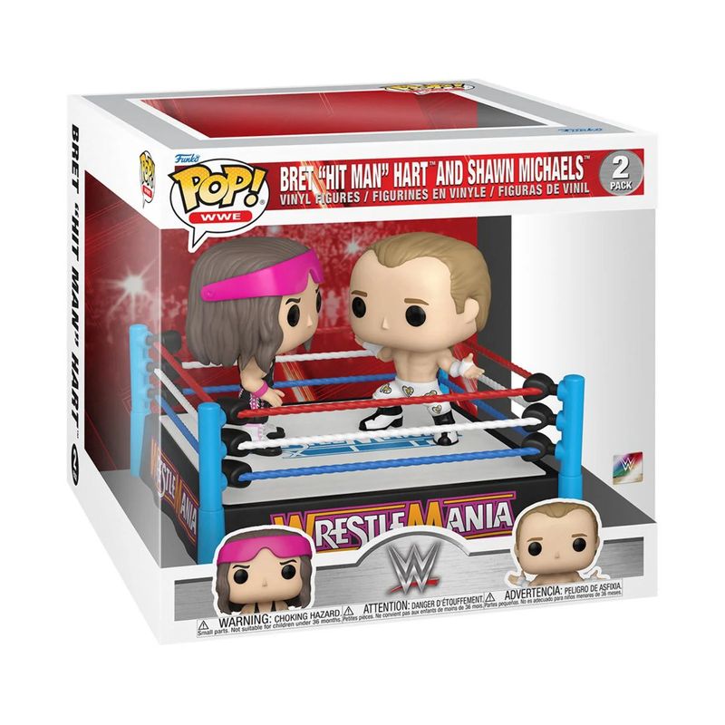 Funko Pop Collectible Vinyl Figures, WWE Bret Hit Man Hart vs Shawn Michaels, 7.5&quot;