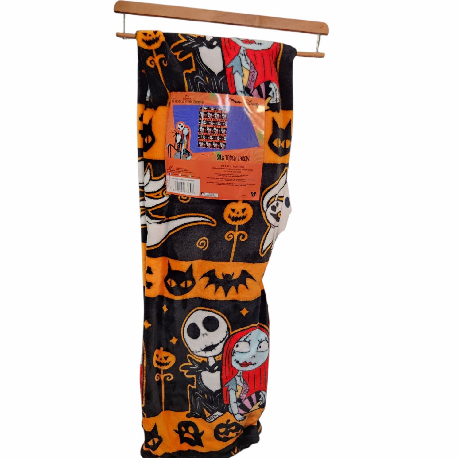 Disney Nightmare Before Christmas Silk Touch Throw 50x70 Christmas Striped Nightmare