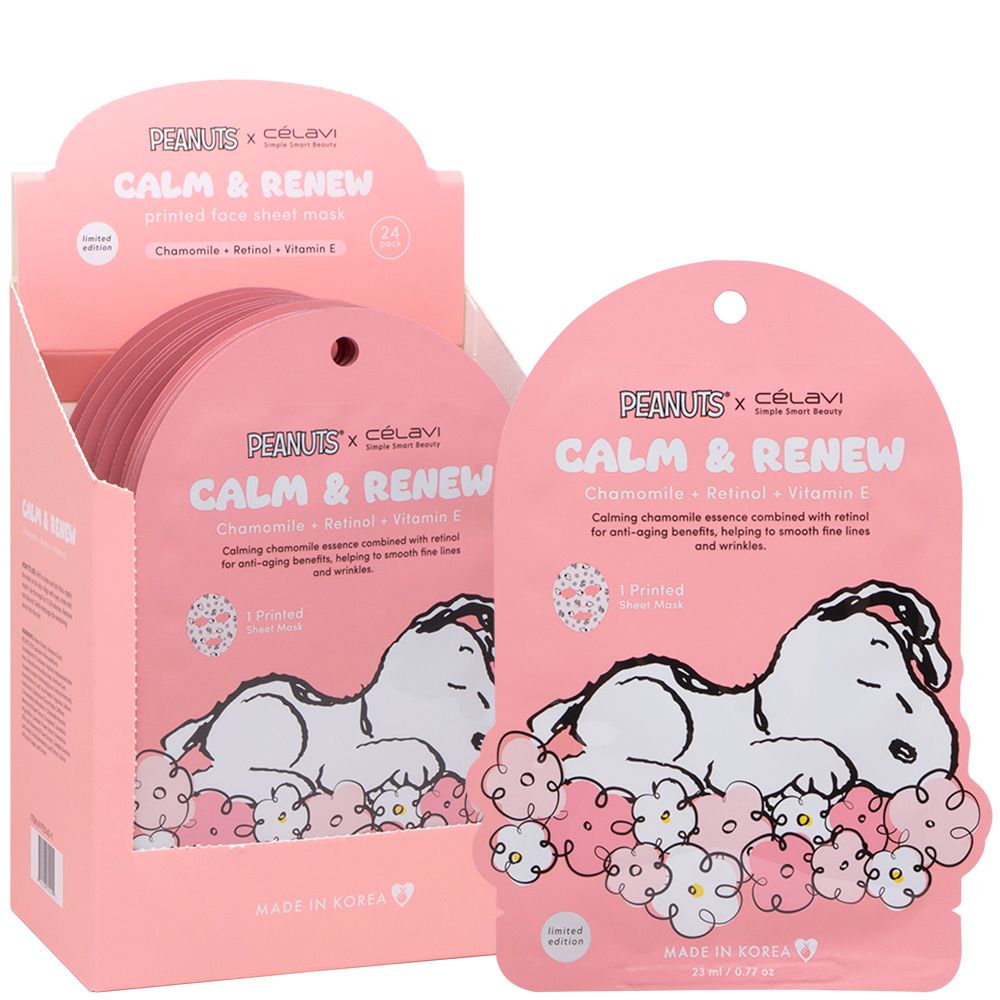 Peanuts x Celavi Face Mask  , Name: Calm &amp; Renew