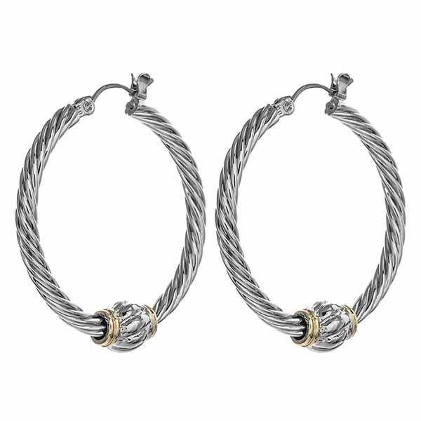 Two Tone Hoop Earring