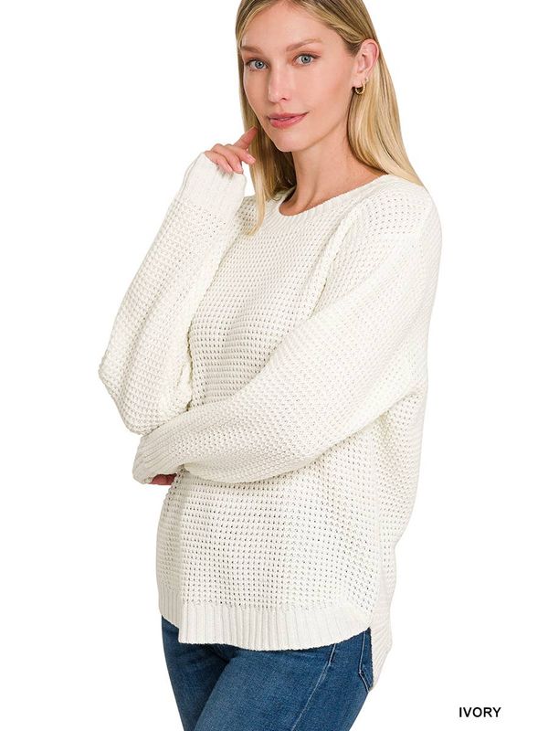 Basic Waffle Sweater
