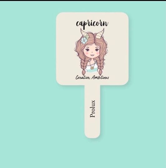 Prolux Zodiac Sign Mirror - Astrologically Aligned Handheld Mirror, Zodiac Sign: Capricorn