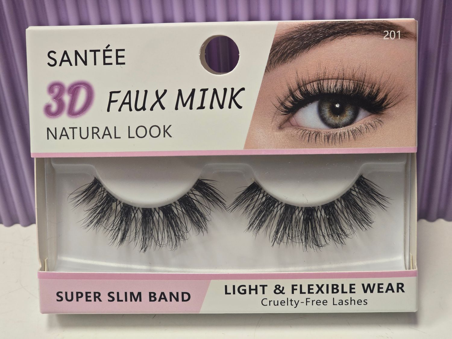 Santee 3D Faux Mink Natural look Eyelashes, Name: 201
