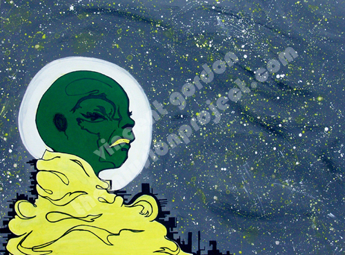 Untitled Green Head - Print Poster by Vincent Gordon