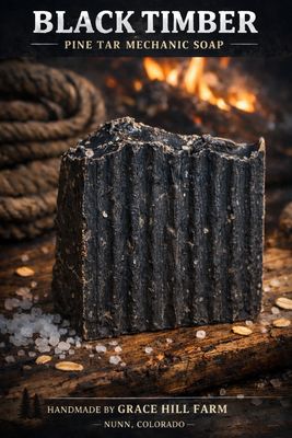Black Timber Pine Tar Soap-Charcoal & Pumice Scrub for Hardworking Hands