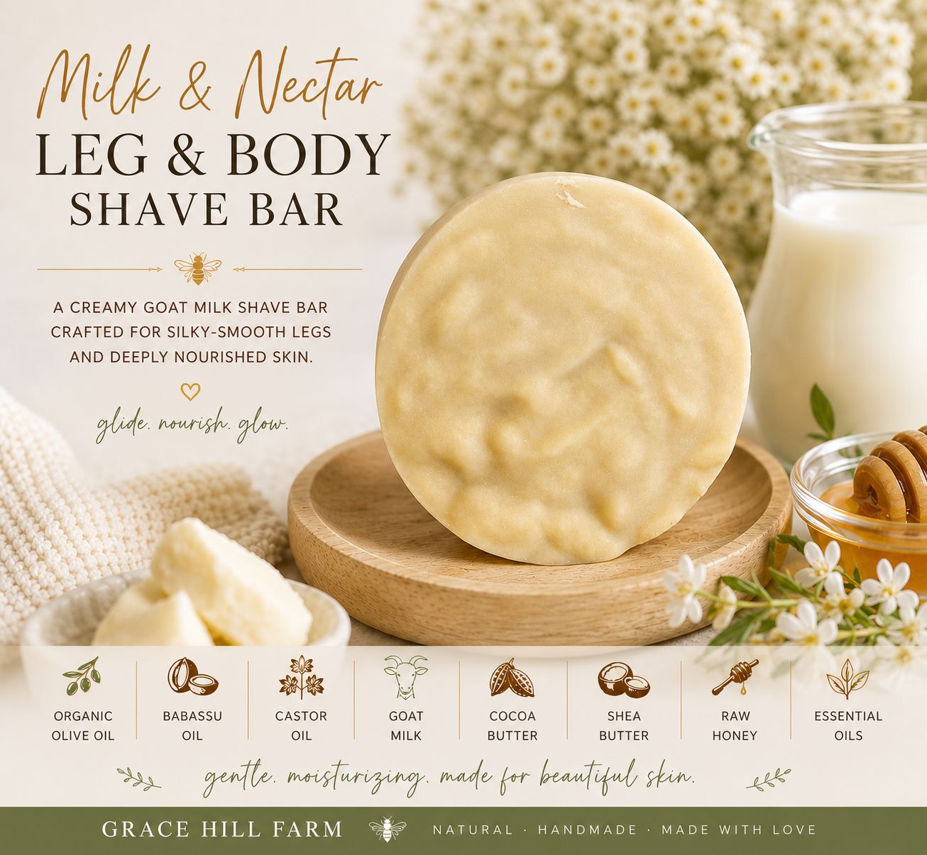 Milk & Nectar Leg & Body Shave Bar