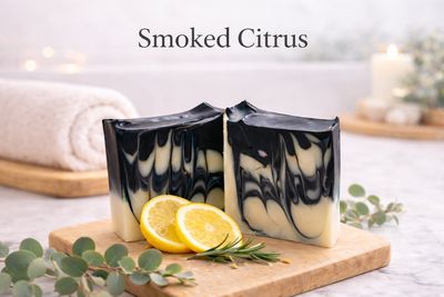 Smoked Citrus | Charcoal Goat Milk Soap - Half Bar
