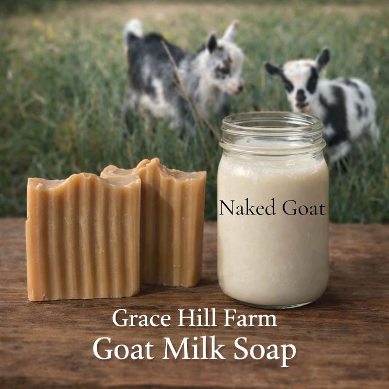 Naked Goat-Unscented Goat Milk Soap - Half Bar