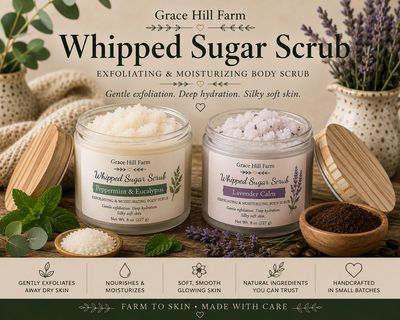 Whipped Sugar Scrub | Exfoliating & Moisturizing Body Scrub