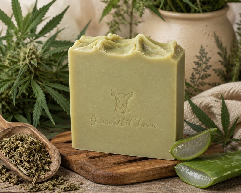 Botanical Hemp Soap | Hemp-Infused Oil & Aloe Vera
