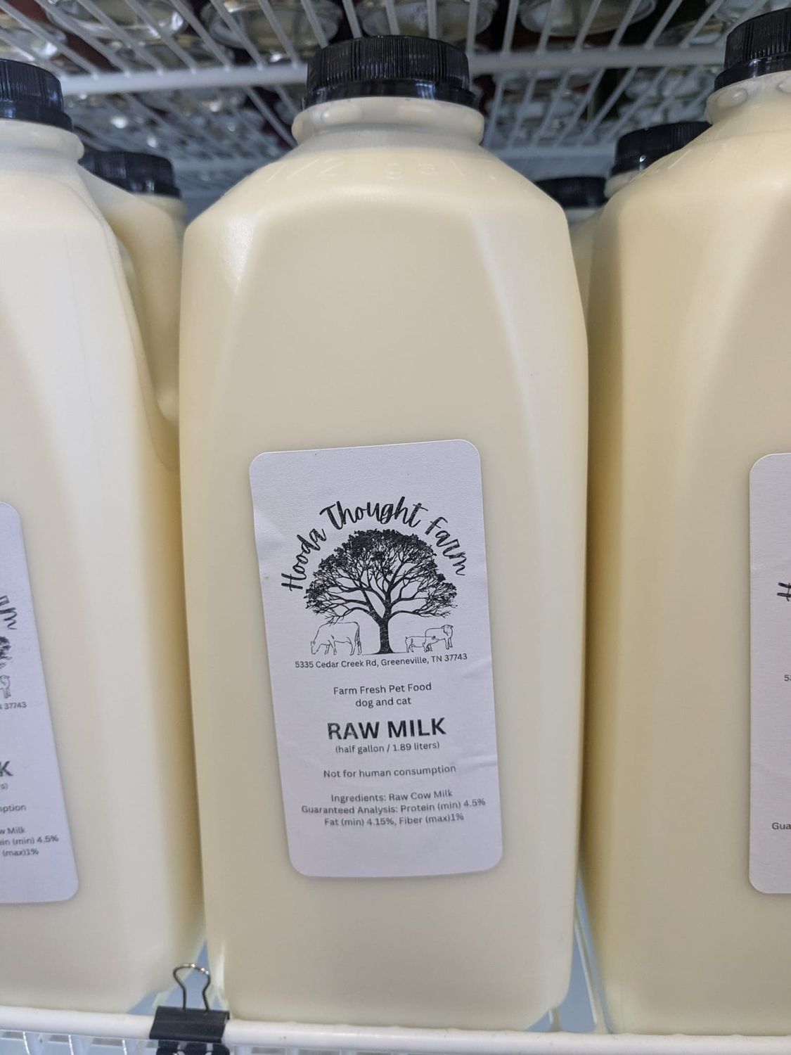 Raw Milk Half Gallon