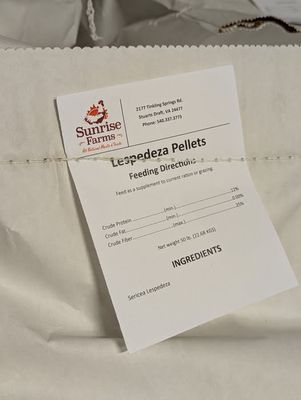 Lespedeza Pellets 50lb