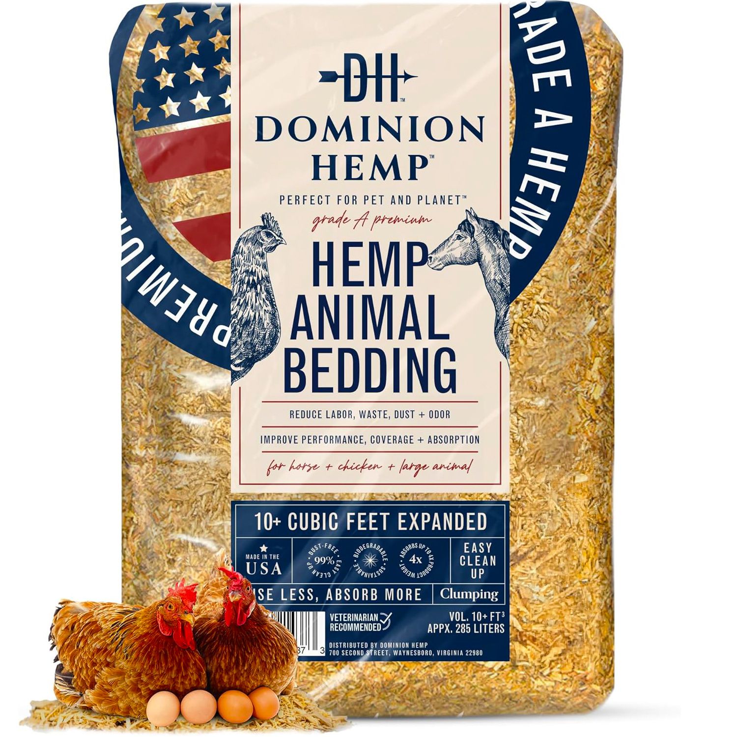 Old Dominion Hemp Bedding 30lb Old Dominion Hemp Bedding 30lb