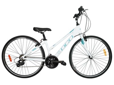 Vélo hybride DCO Elegance 700 Blanc/Turquoise