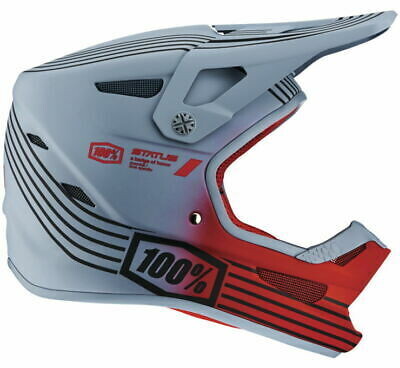 Casque 100% STATUS enfant gris/rouge