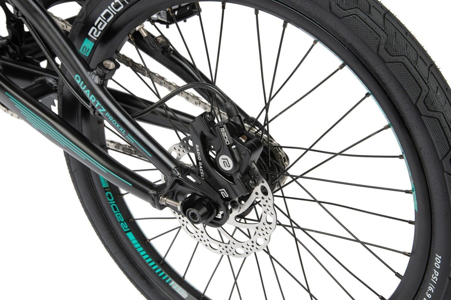 Vélo BMX RADIO Raceline Quartz PRO XXL Noir 21.75TT