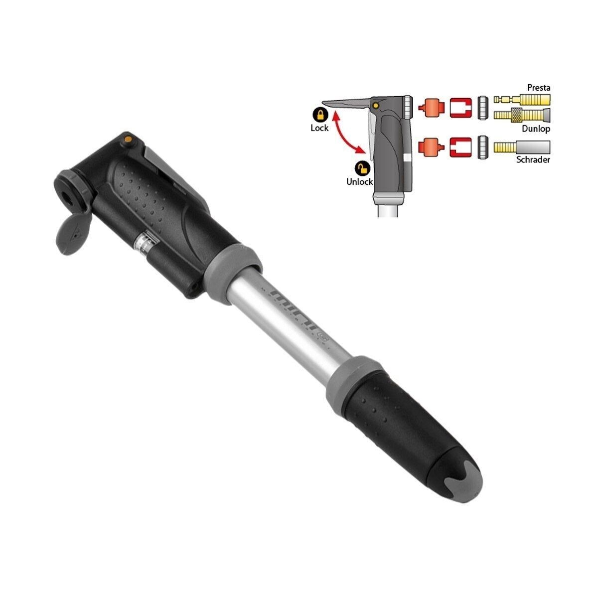 Pompe mini TOPEAK Mini dual G avec manomètre