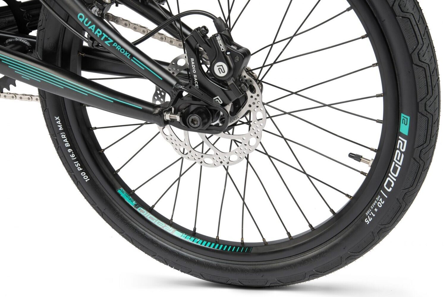 Vélo BMX RADIO Raceline Quartz PRO XL Noir 21.25TT
