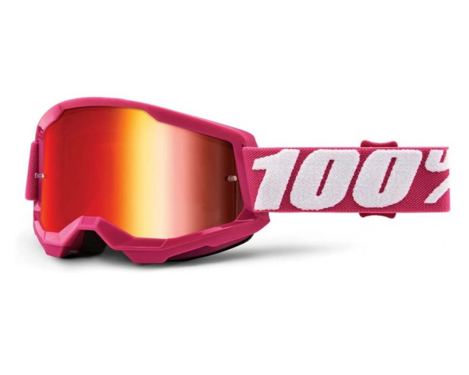 Lunette 100% Strata 2 Enfant Rose lentille miroir rouge