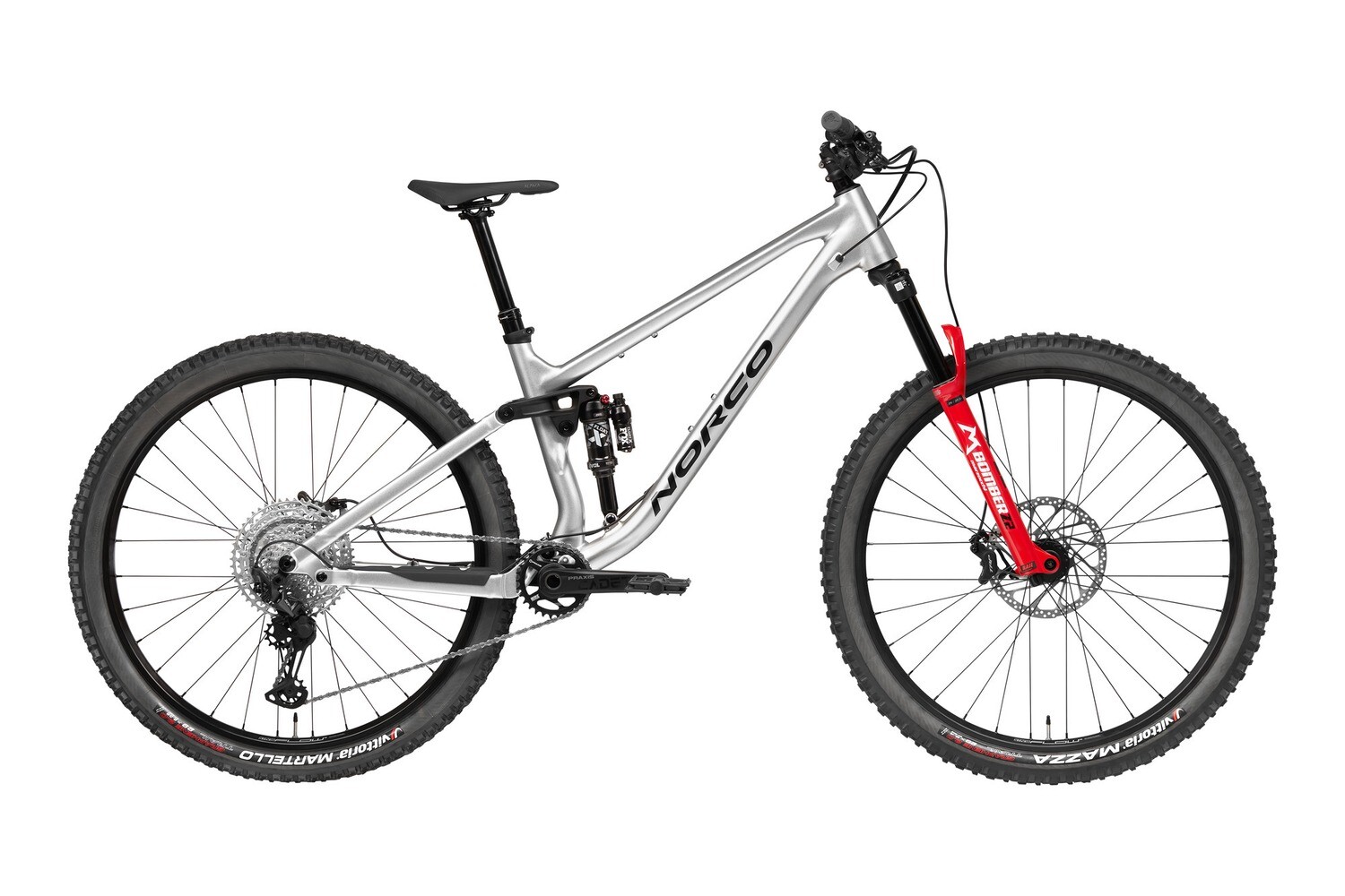Vélo montagne NORCO Fluid FS 2 Argent/Noir/rouge