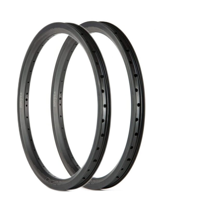 20&quot; | Jante RADIO Raceline Solar Carbone 20&quot; x 1,75&quot; (406) 36 trous Noir/Gris mat  | Ensemble