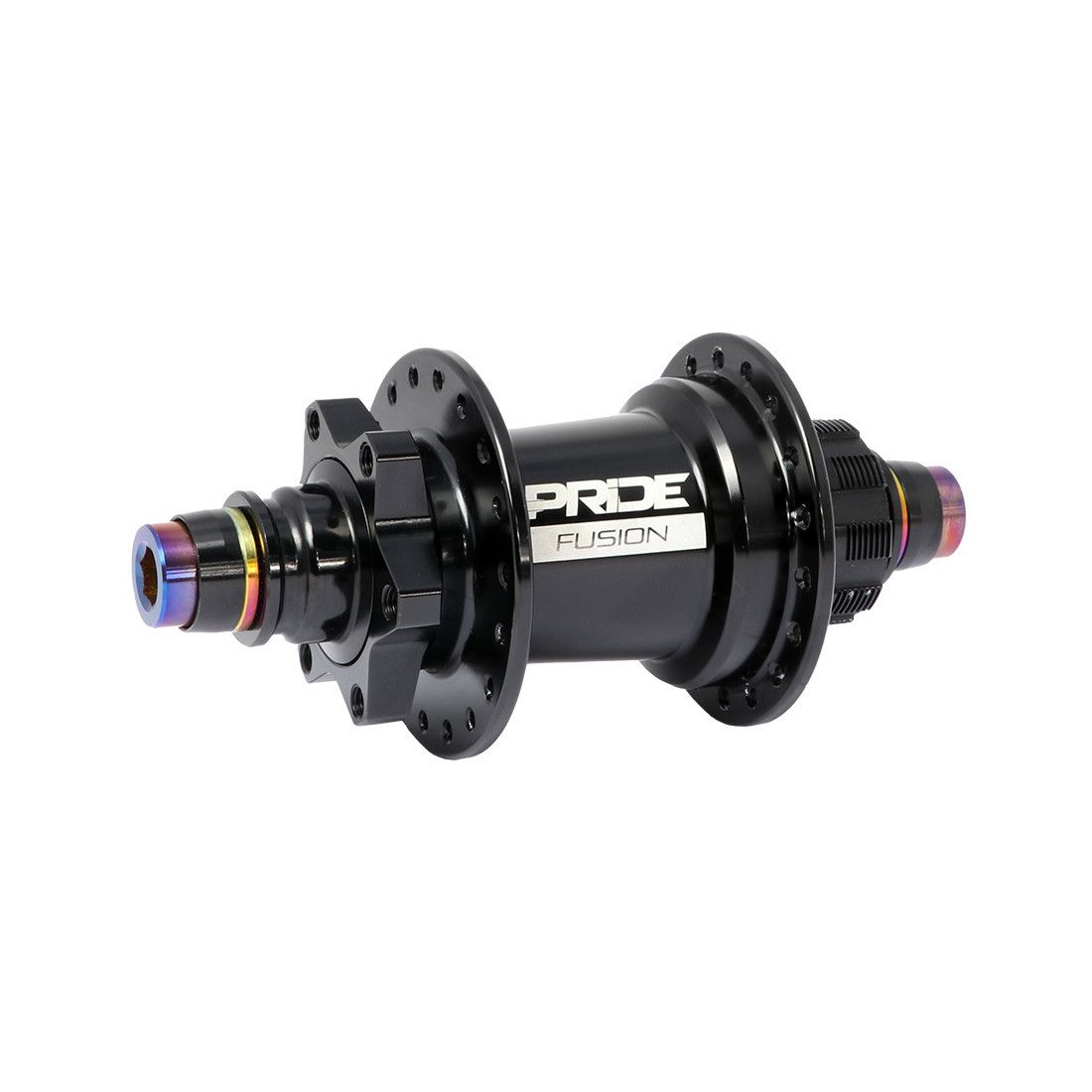 Moyeu arrière 10mm PRIDE Fusion Noir - 28 trous - Disque 6 boulons - Cassette  Shimano HG - 110mm x 10mm