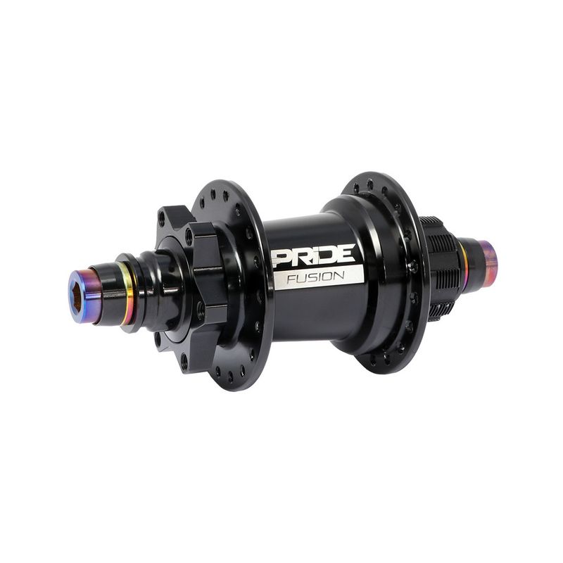 Moyeu arrière 10mm PRIDE Fusion Noir - 28 trous - Disque 6 boulons - Cassette  Shimano HG - 110mm x 10mm