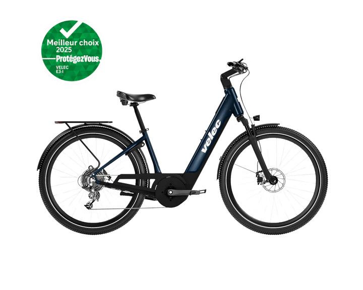 Vélo électrique VELEC E3 i Bleu - Batterie 15 Ah Taille unique - 27.5
