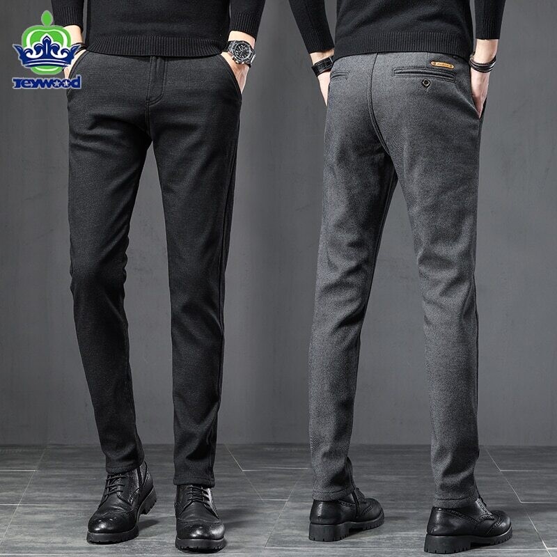 Formal Frosted Fabric Dress Pants | Men Social Pants Elastic - 2023 Spring Autumn