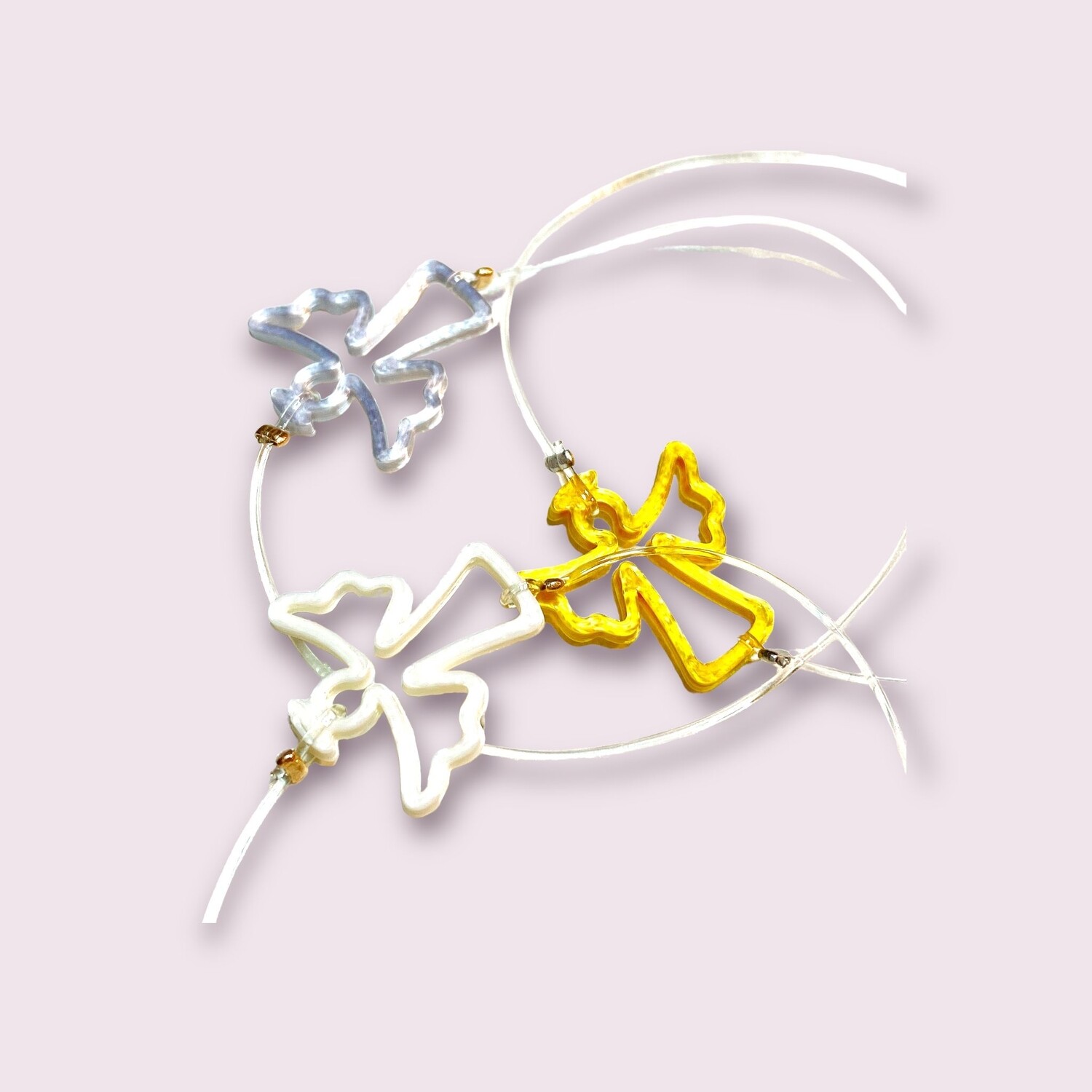 BRACCIALI ELASTICI con charme a forma di angelo in PLA.