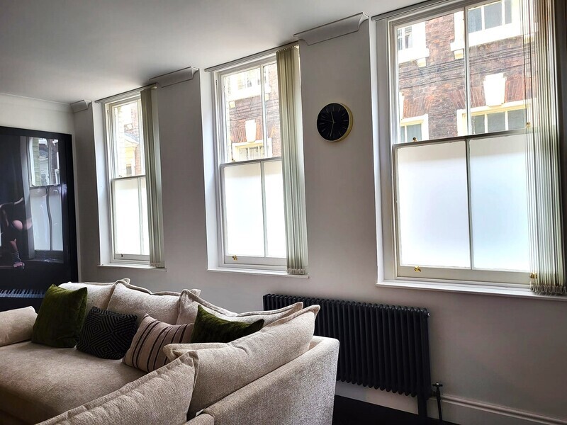 White Matte Privacy Window Film