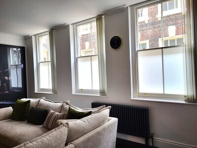 White Matte Privacy Window Film