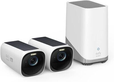 EufyCam 3 S330 | 2 beveiligingscamera's + HomeBase 3 | 4K resolutie