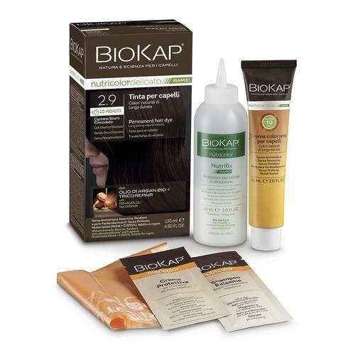 BioKap Nutricolor Tinta per Capelli Delicato Rapido 2.9 Castano Scuro Cioccolato