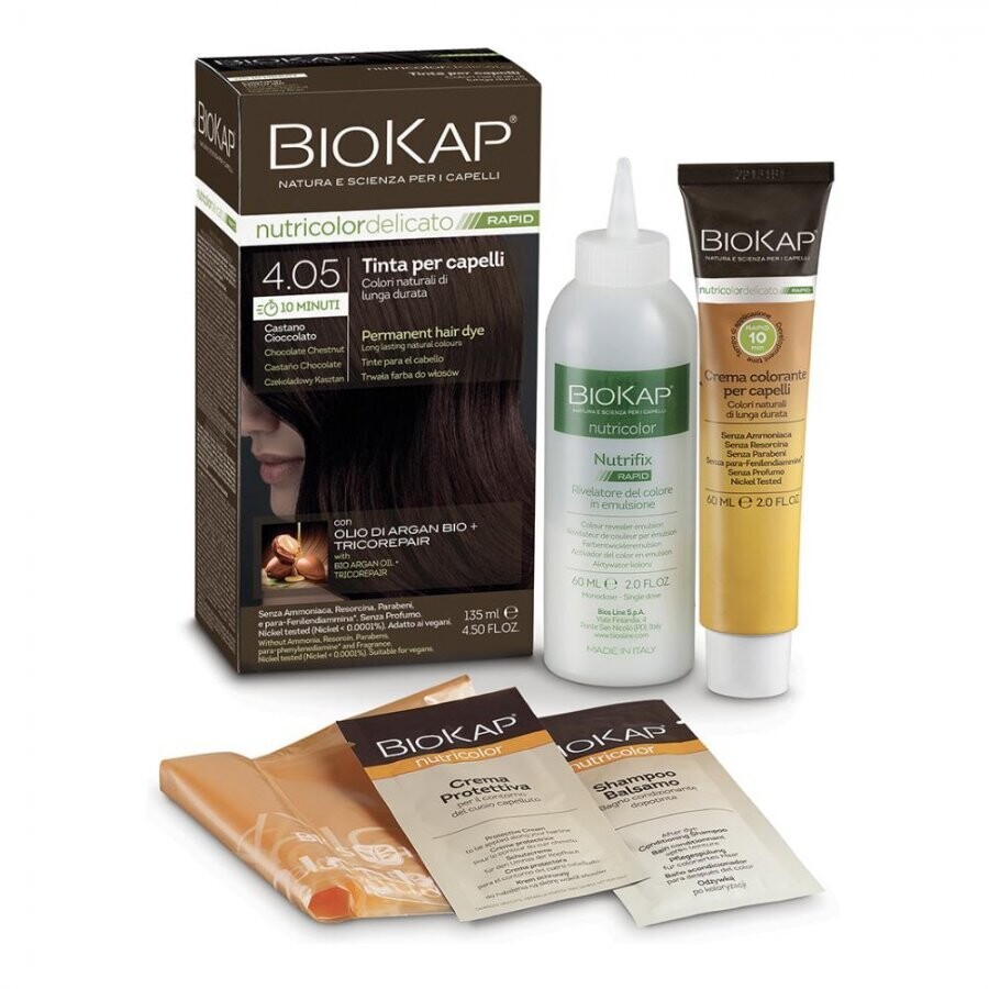 BioKap Nutricolor Tinta per Capelli Delicato Rapido 4.05 Castano Cioccolato