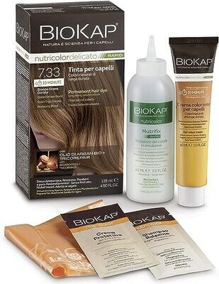 BioKap Nutricolor Tinta per Capelli Delicato Rapido 7.33 Biondo Grano Dorato