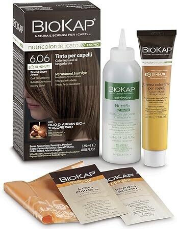 BioKap Nutricolor Tinta per Capelli Delicato Rapido 6.06 Biondo Scuro Avana