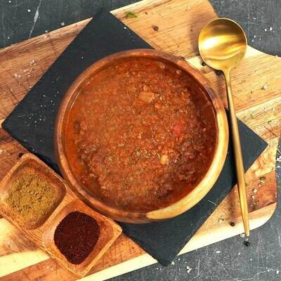 Beanless Beef Chili with Bone Broth and Hidden Liver