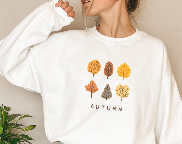 Sudadera Arboles Otonales Minimalista