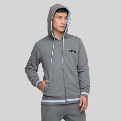 Hoodie Grey Lucky Four