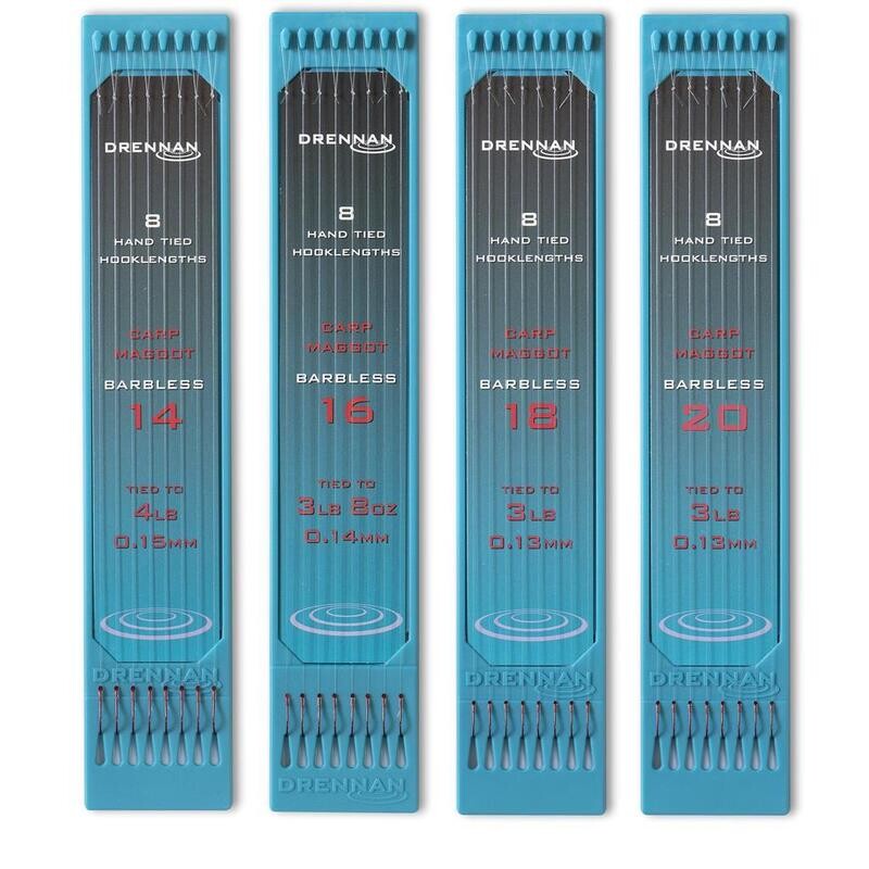 Carp Maggot Barbless, Hooklength Plate 6" -  DRENNAN