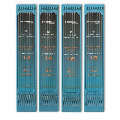 Wide Gape Pellet Barbless, Hooklength Plate 6" (15cm) -  DRENNAN