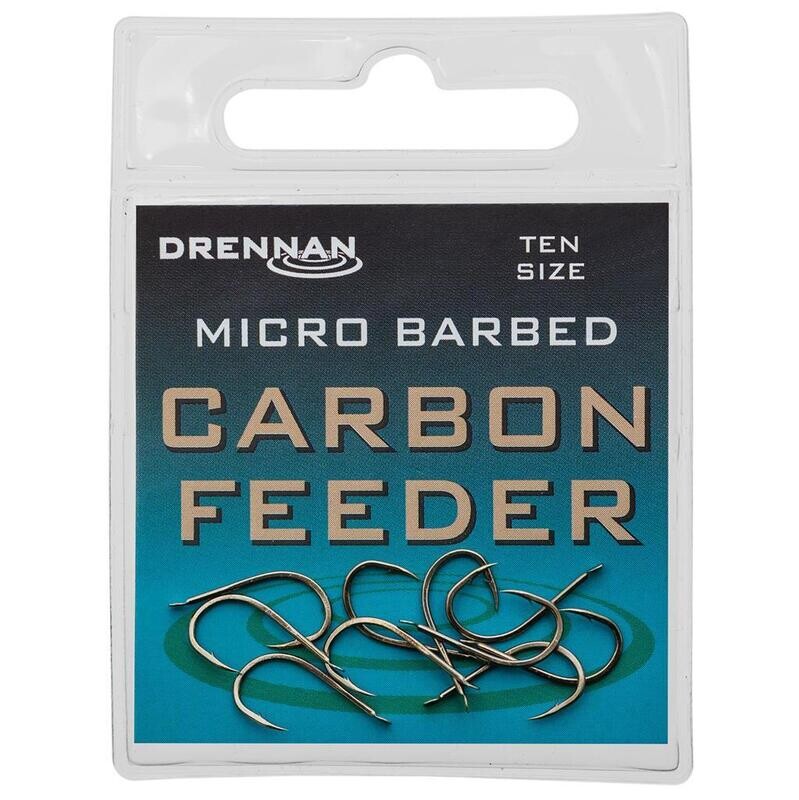 Carbon Feeder Hooks - DRENNAN (Spade/barbed - met bledje/met weerhaak)