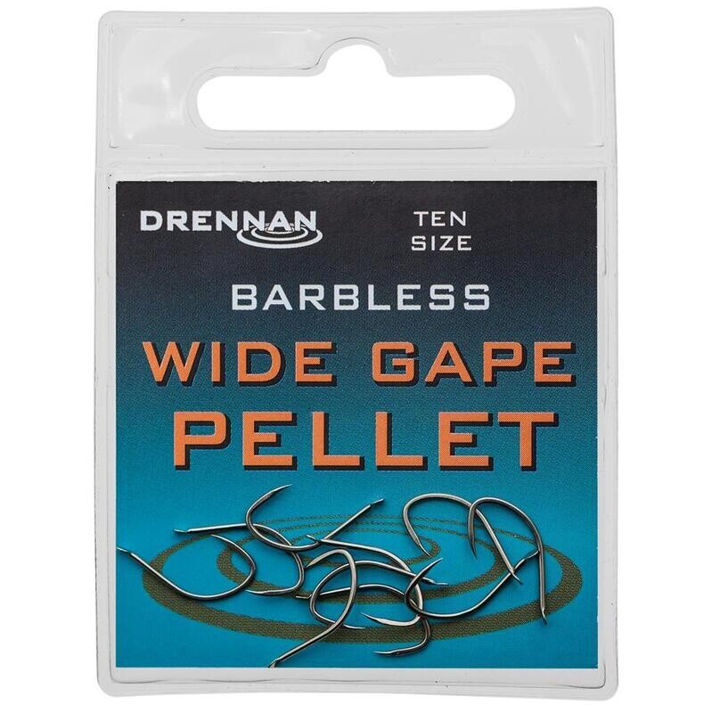 Wide Gape Pellet Hooks - DRENNAN ( Spade/barbless - met bledje/zonder weerhaak)