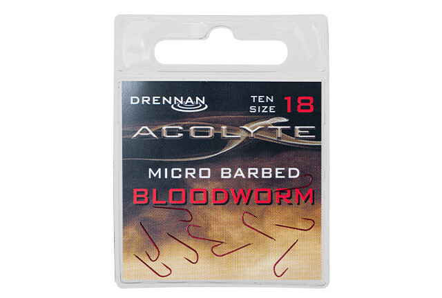 Acolyte Bloodworm Hooks - DRENNAN - (Spade/barbed - met bledje/met weerhaak)