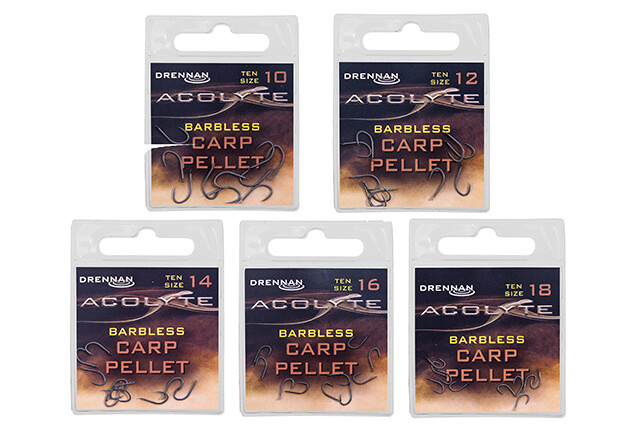 Acolyte Carp Pellet hooks  - DRENNAN -  (Eyed/barbless -met oogje/zonder weerhaak)