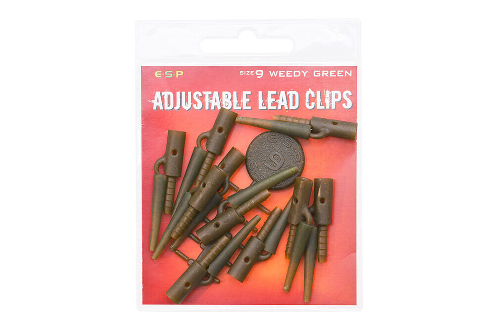 Adjustable Lead Clips Camo Brown - ESP