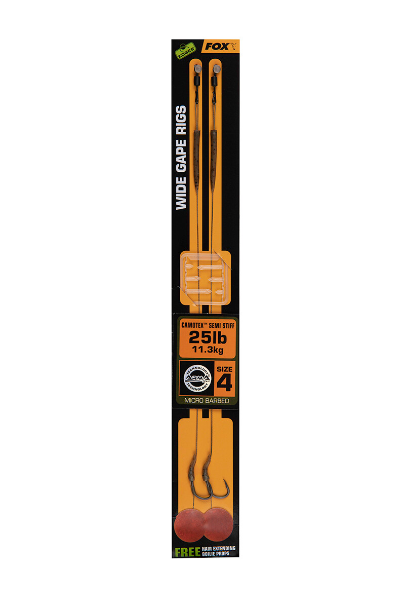 Edges Wide Gape 4 - 25lb Camotex Semi Stiff x 2 - FOX