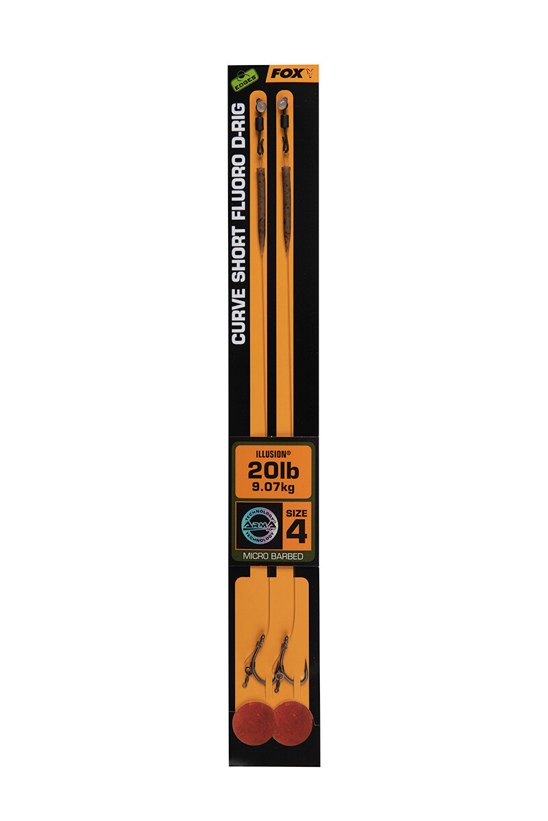 Edges Curve Short Fluoro D-Rig 4 - 20lb Illusion x 2 - FOX