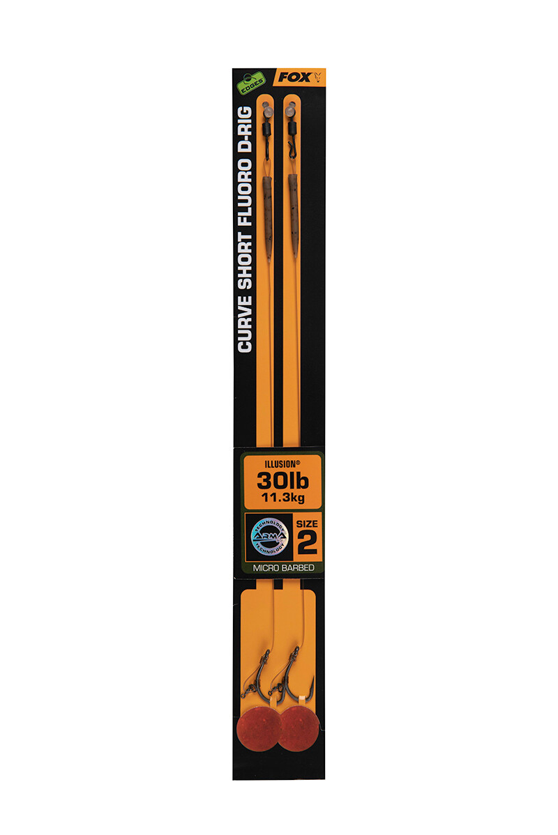 Edges Curve Short Fluoro D-Rig 2 - 30lb Illusion x 2 - FOX